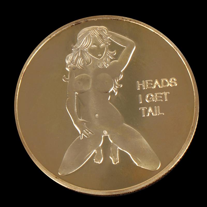 Двусторонняя сексуальная женская монета для взрослых, памятные монеты для счастливой девушки