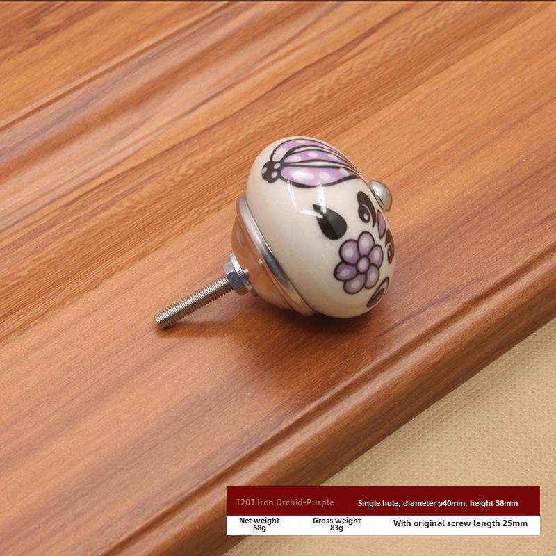 Американская современная керамическая ручка-тыква - круглая, с одним отверстием для шкафов и гардеробов