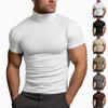 Men'S Sports Work Base Daily Wear T-Shirt Summer Men'S Solid Color Slim Fit Casual T-Shirt Short Sleeved Top