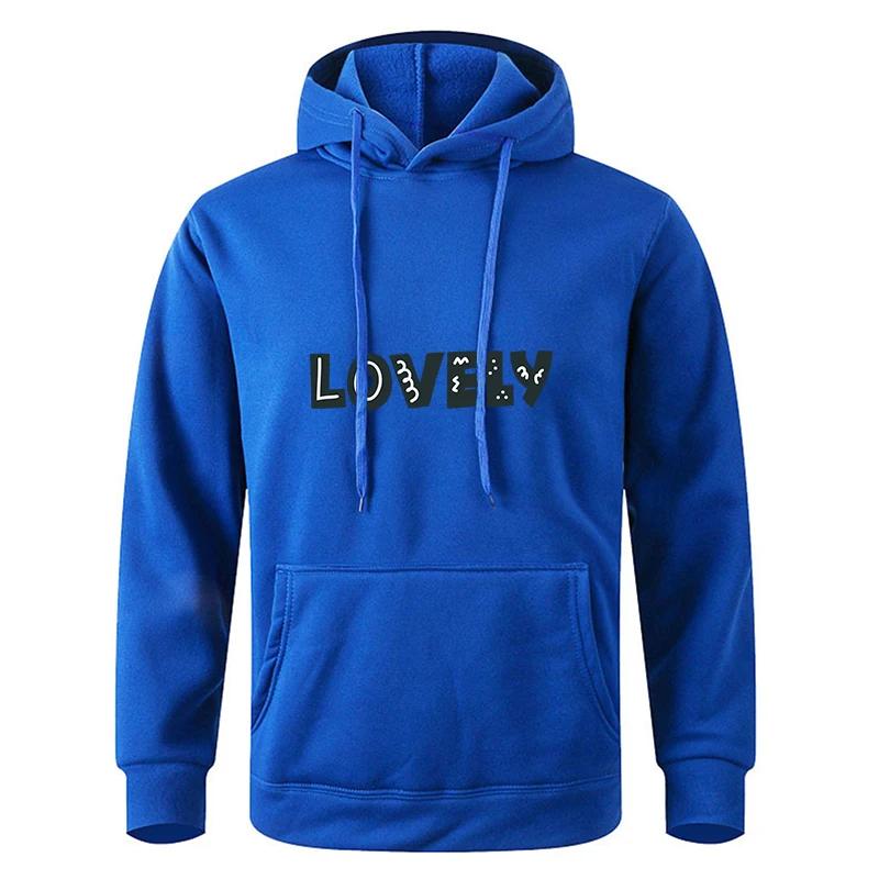 For Male And Women Spring Autumn Men's Solid Color Casual Oversize Black Sweatshirt Hoodie Pullover
