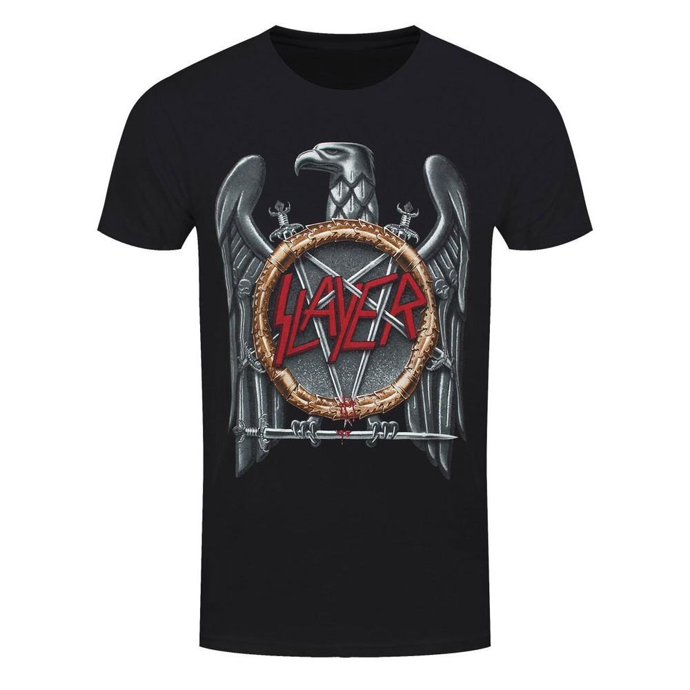 Футболка Slayer Серебряный Орел Металл-группа Официальная Черная Новая Унисекс Футболка