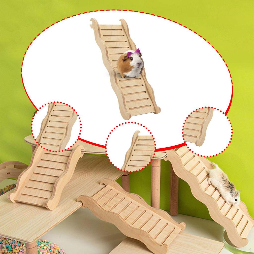 Деревянная лесенка для хомяка, клетка для кролика, пандус, игрушка для скалолазания, карликовый мост, лесенка, мост, для