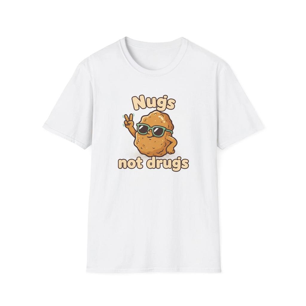 Nug's Not Drugs nug cartoon T shirt | funny chicken nugget design