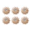 1/6Pcs Women Button Covers Shiny Rhinestone Cufflinks Snap-on Removable Button Clips Shirt Dress Accessories