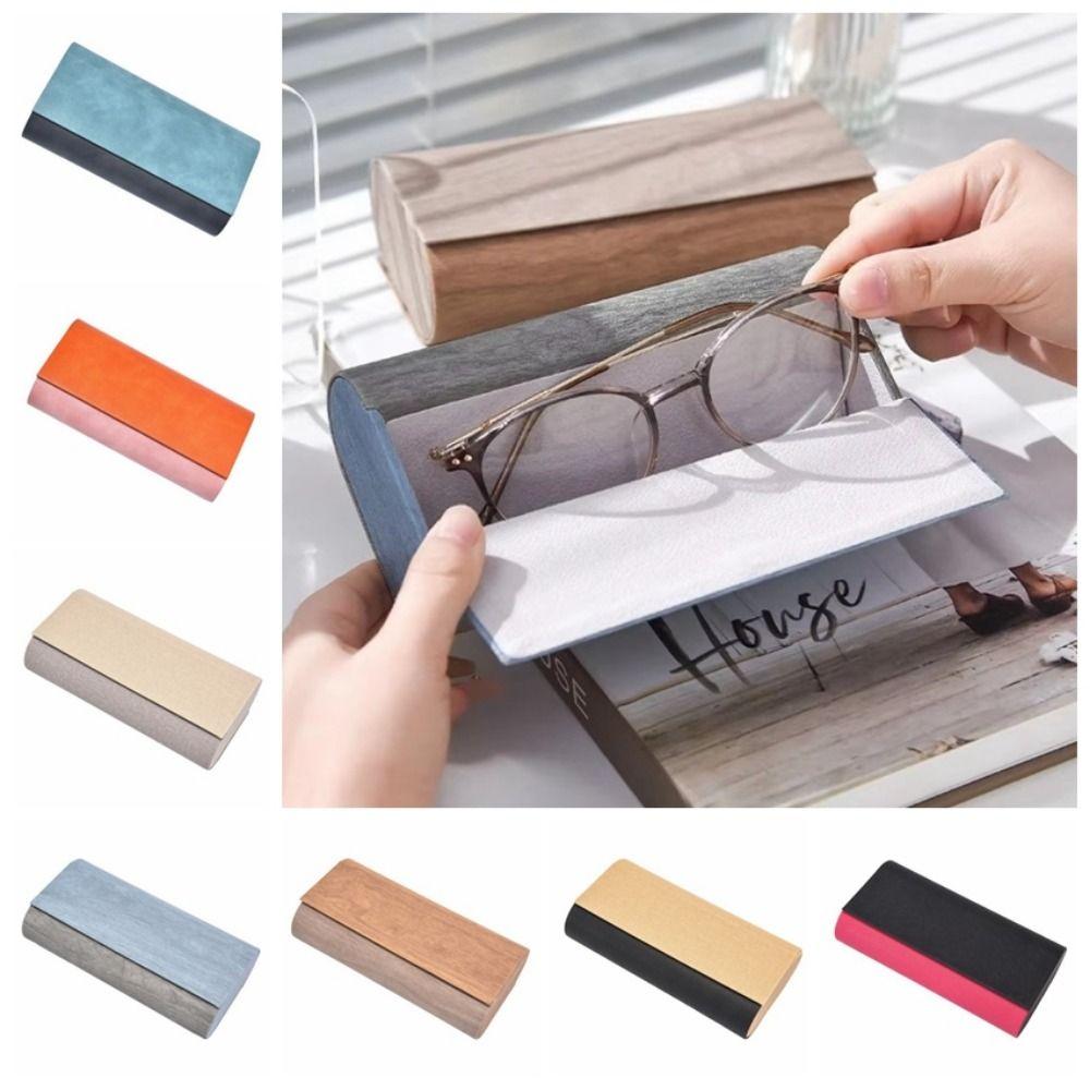 Scratch Resistant Double Layer Glasses Case PU Leather Sunglasses Storage Box  Hard Glasses Case