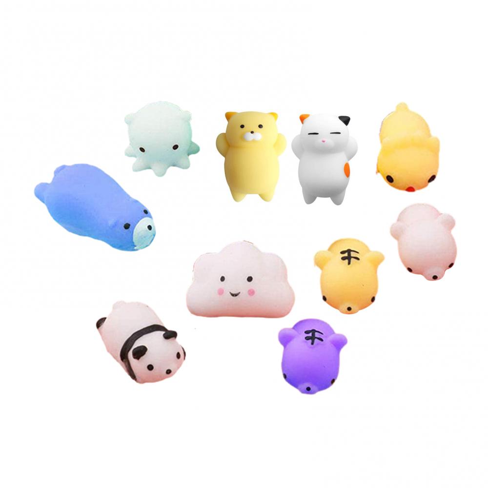 50PCS Mochi Squishy Squeeze Toys Mini Animal Anti-stress Toys Party Favors Stress Relief Toys Packs