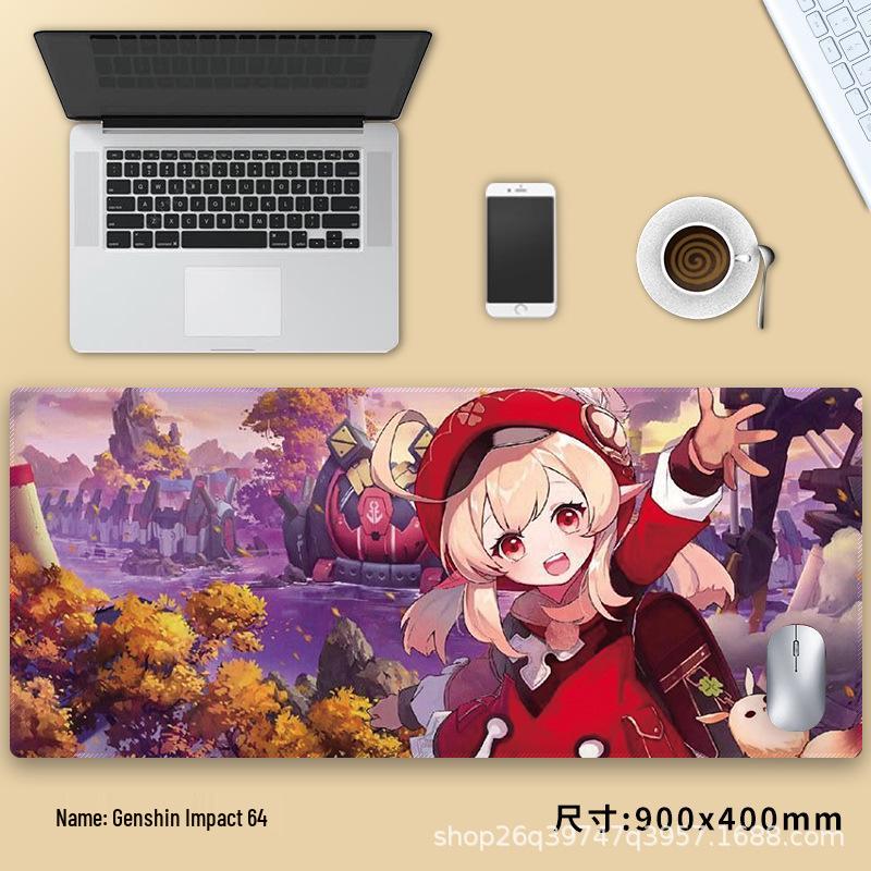 Очень большой коврик для мыши Genshin Impact Венти - Утолщенный аниме коврик для клавиатуры