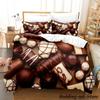 Комплект постельного белья с шоколадным узором, односпальная кровать, двуспальная кровать, двуспальная кровать, комплект постельного белья для взрослых и детей, комплект пододеяльников, аниме-кровать Parure de lit