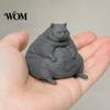 Sitting Cat Statue 3D Printed Fat Figurine, Modern for Collectible Art Piece Desk Decor, Animal Shape Ornament, Lovers Gift Small Sculpture