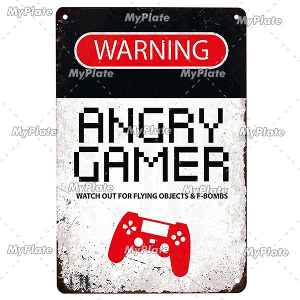 [MyPlate] Game Metal Sign Retro Sign Tin Sign Indoor Party Sign Pub Club Plate Bar Sign Pub Club Plate Summer Home Decor