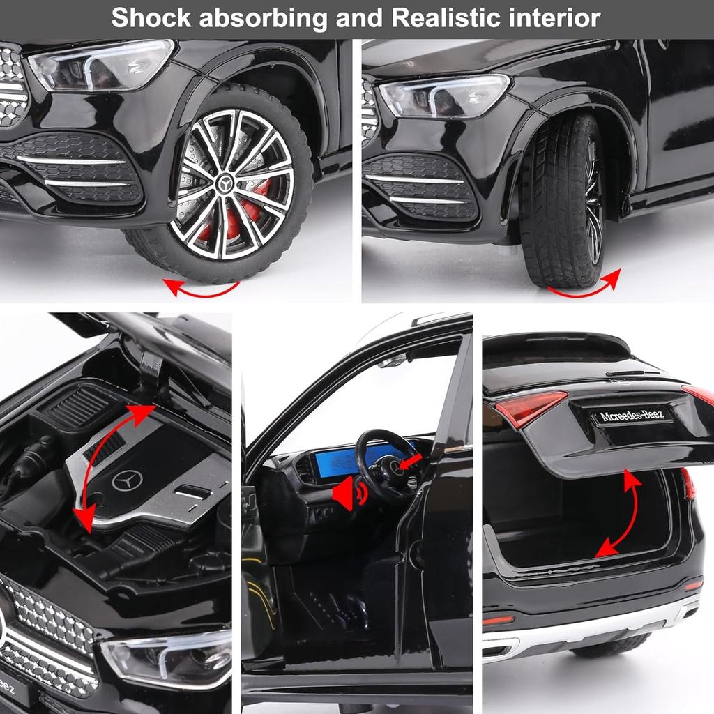 1/24 масштаб, литой игрушечный автомобиль Benz GLE 350 из сплава со звуком и светом, коллекционная модель автомобиля для детей, подарок