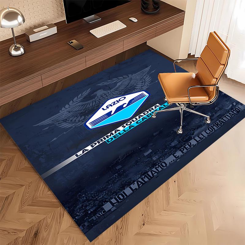 1pc Lazio logo Print Area Rug - Soft, Washable Non-Slip Indoor Mat, Living Room, Home Office Decorative Rug,Office Decorative