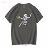 Skeleton Handball T Shirt Halloween S 4XL long or short sleeves vintage Washed Unisex homme Casual fashion Versatile Soft