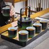 Beam Pot Six Cups Kung Fu Tea Set Household Simple Ceramic Living Room Tea Table Office Small Tea Tray