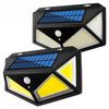 Solar Wall Light 100LED Human Body Sensing Mini Garden Light Outdoor Waterproof Garage Light Street Light