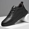Versatile Men's Genuine Leather Sneakers Outdoor Casual Sports Shoes Lightweight Leather Skateboard Footwear New Design Trainers