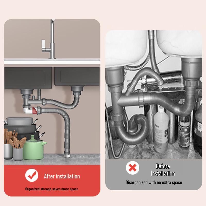 Stainless Steel Sink Drain Pipe Assembly