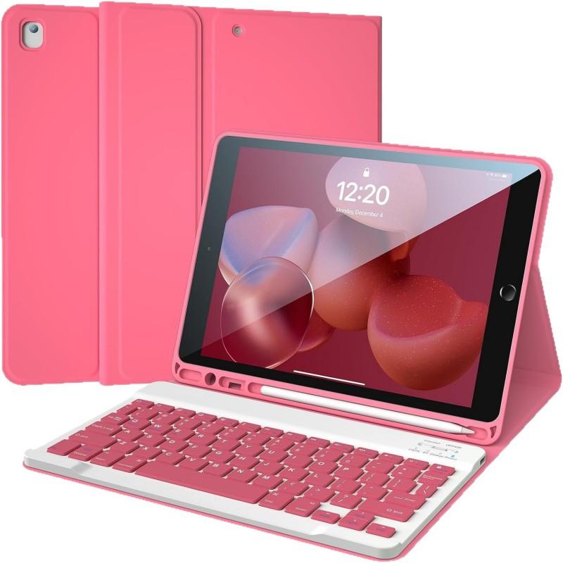 Universal Magnetic Keyboard Case IPad 10.2 10.5 Inch With Stand Full Protection Pen Slot PU Leather Cover In Multiple
