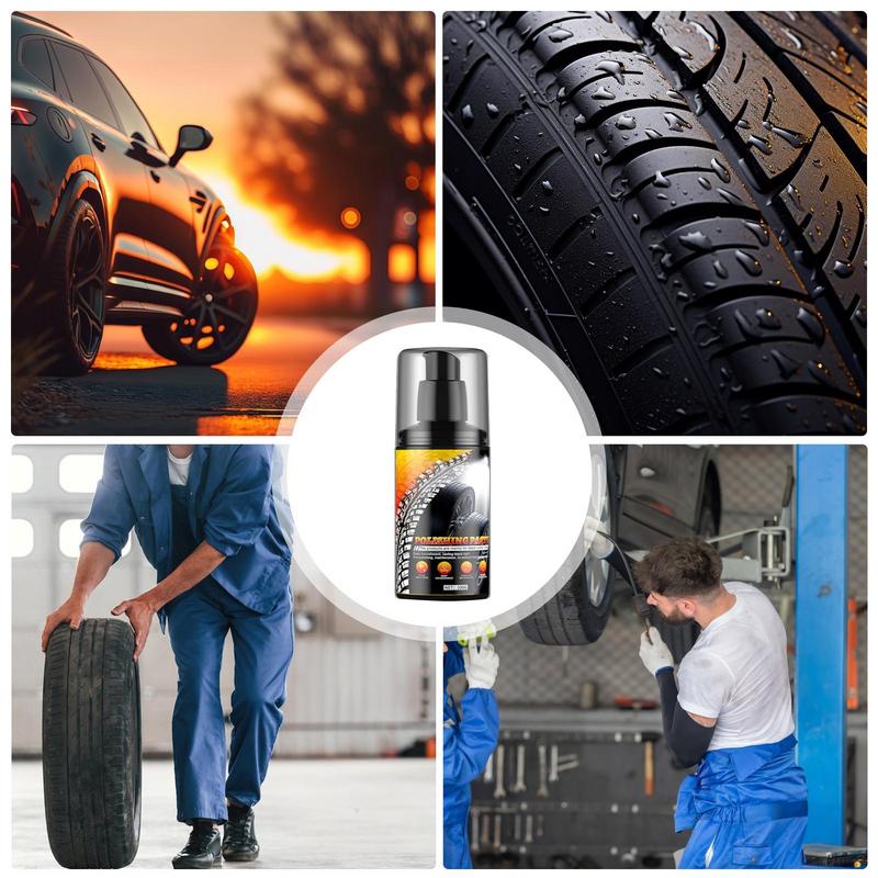 Пенный очиститель для автомобильных шин 3,38 унций, очиститель для автомобильных шин, восковое покрытие, полировочное средство для ухода за шинами, сильное обеззараживание