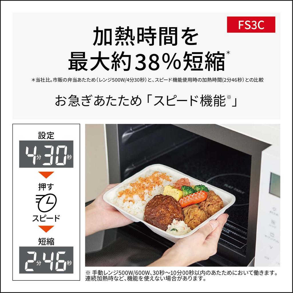 Микроволновая печь Panasonic 23 л Компактная модель Плоский стол Скорость Подогрев Пар Датчик Белый NE-FS3C-W