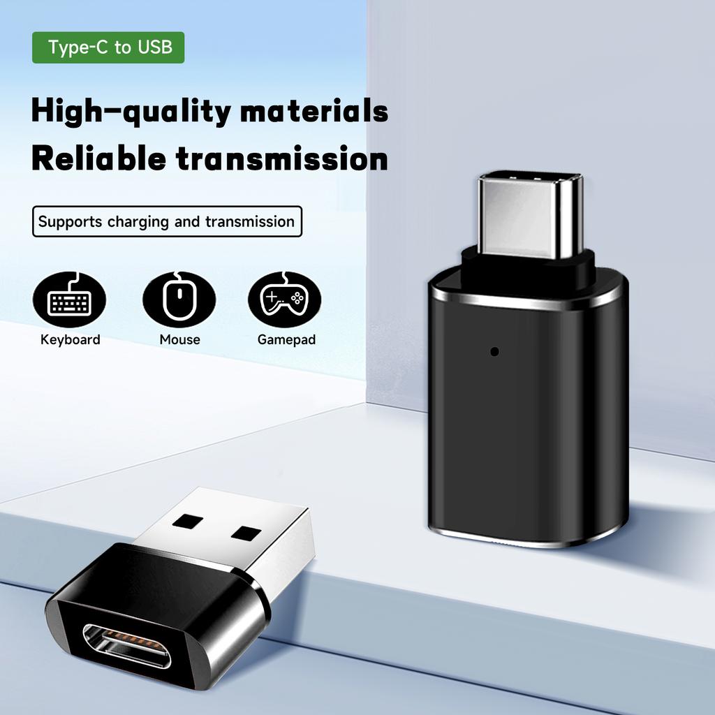 Адаптер USB C (папа) на USB 3.0 (мама) Картридер, Совместим с Без батареи, Смартфон Android Телефон Планшет