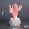 Светодиодная настольная лампа Cactus, розовая, милая, для девочек, в форме сердца, мечта, звезда, лампа, маленький креативный ночник, украшение для спальни, детский подарок
