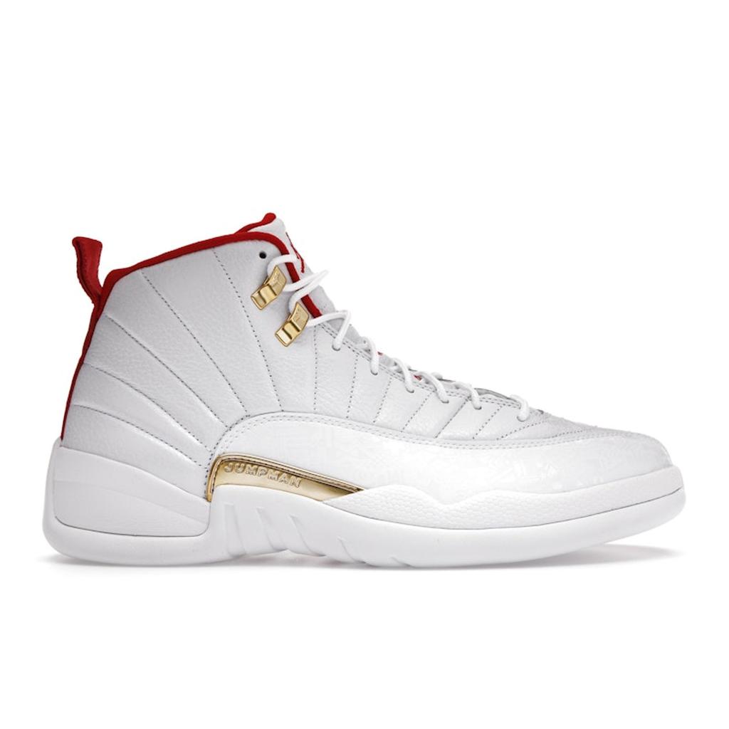 Air Jordan 12 Retro FIBA Men Sneakers White University-Red-Metallic-Gold 130690-107