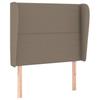 VidaXL Headboard with Ears Taupe 103x23x118-128 Cm Fabric3117810