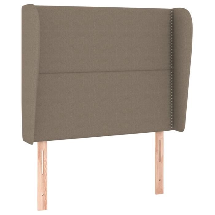 VidaXL Headboard with Ears Taupe 93x23x118-128 Cm Fabric3117802