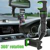 Car Rearview Mirror Phone Holder - 360° Rotating Universal GPS Mount for All Smartphones
