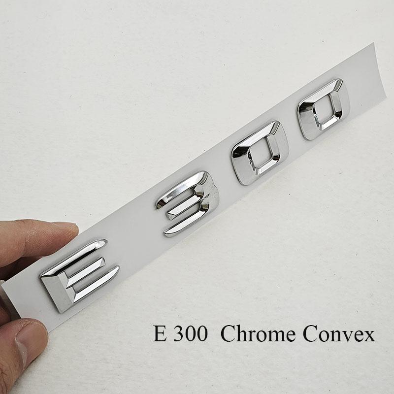 For Mercedes Benz E Class E320 E300 E220 E200 Rear Trunk Badge Emblem Decals Car ABS Chrome Logo Auto Exterior Accessories AB1