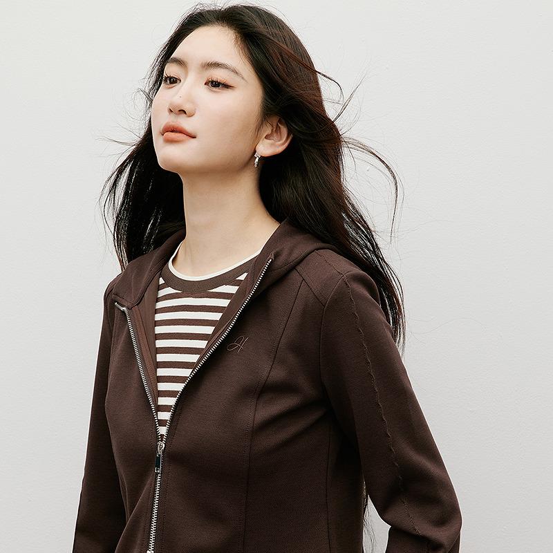 Embroidery special embroidery structure thread shoulder hooded sweatshirt jacket