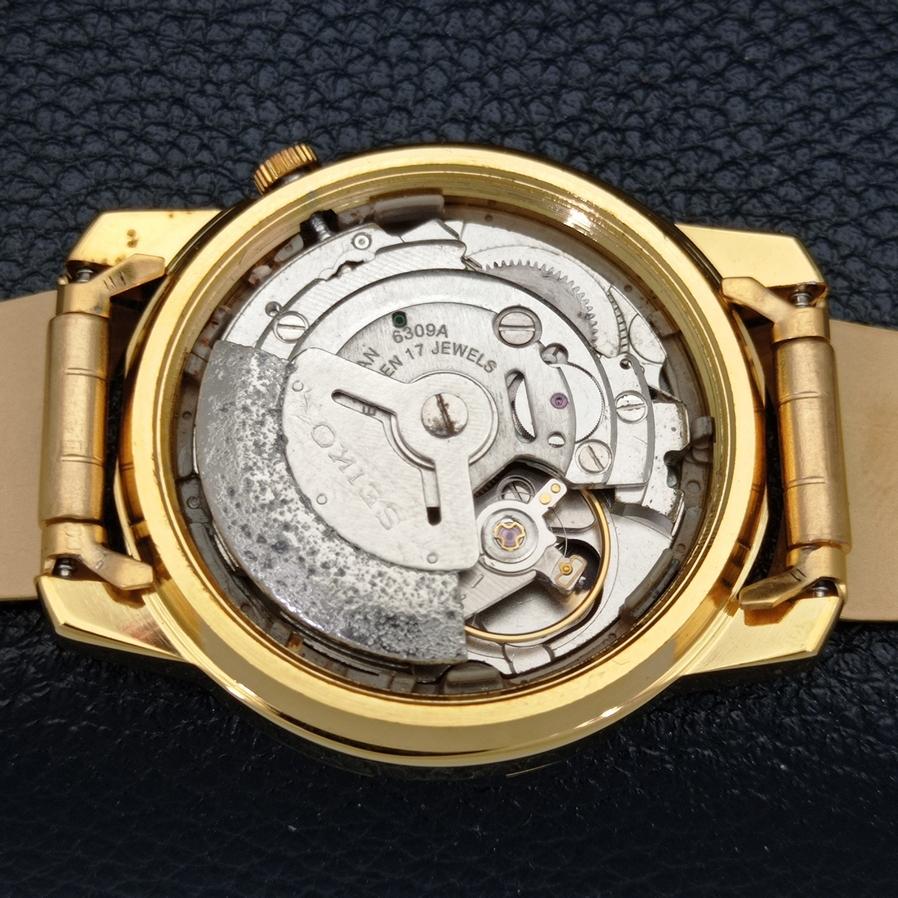 МУЖСКИЕ ВОССТАНОВЛЕННЫЕ SEIKO 5 JAPAN 6309A АВТОМАТИЧЕСКИЕ АРАБСКИЕ БЕЛЫЕ ЦИФЕРБЛАТНЫЕ ЧАСЫ a426405-2