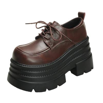 Модные женские лакированные кроссовки на платформе 10 см, на танкетке, женские новые осенние массивные кроссовки, женские прогулочные туфли на шнуровке и толстой подошве