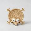 Creative Crochet Squirrel Coasters Pressable Drink Insulation Pad Gift Water Cup Mat  Tableware