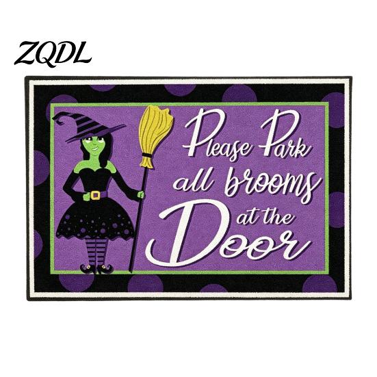 Anti Slip Rubber Backing Mat 3D Halloween Entrance Rug, Spooky Welcome Absorbent Doormat, Easy Clean Floor Runner Non-Slip Diatomaceous Earth Rug for