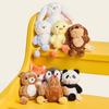 Soft Bear Doll Key Ring Funny Cartoon Animal Keychain Creative Plush Dog Pendant  Festival Gifts