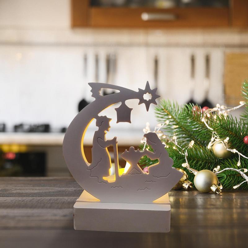 Nativity Silicone Casting Moulds Reusable Silicone Mold Easy Release Nativity Mold Casting Moulds Safe Non-Stick Candle Mold For