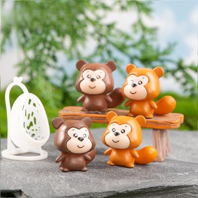 Микропейзажное украшение Милая белка с большим хвостом Аруи Животное Пластиковое украшение Настольные декоративные аксессуары для творчества и ремесел