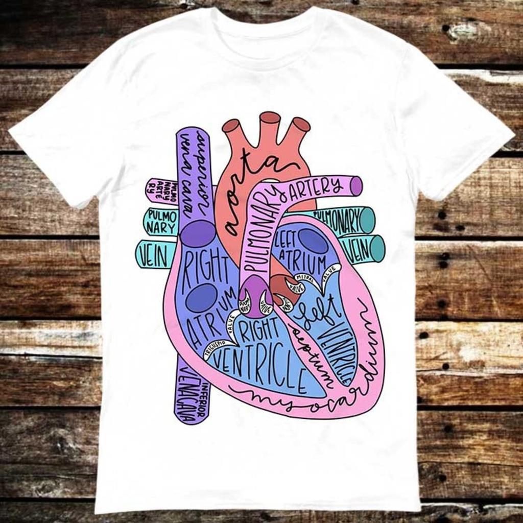 Anatomy of Heart Healthy Life Vegan Vegetarian T Shirt Meme Gift Shirt Funny Tee Vintage Style Aesthetic Unisex Gamer Cult Movie Music 6166 T-shirt