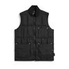 Taion Unisex Work Rib Neck Double Zip Down Vest 008WZWK Black XL