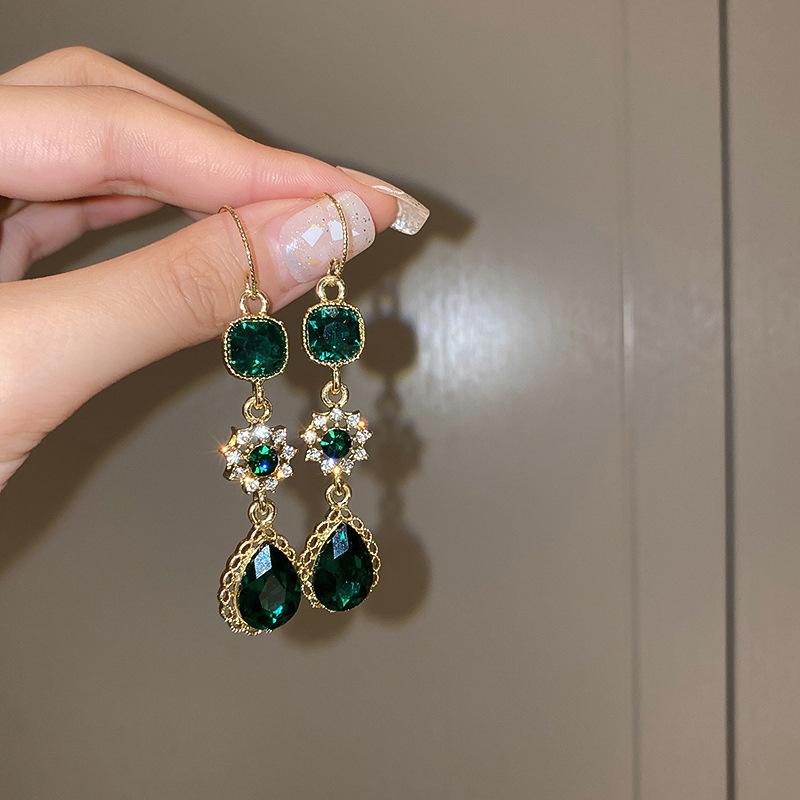 Korean Delicate Light Zircon Tassel Earrings Ladies Jewelry Party Gift Direct Sales