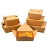 Disposable Rectangular Kraft Paper Takeout Box for Fried Chicken and French Fries