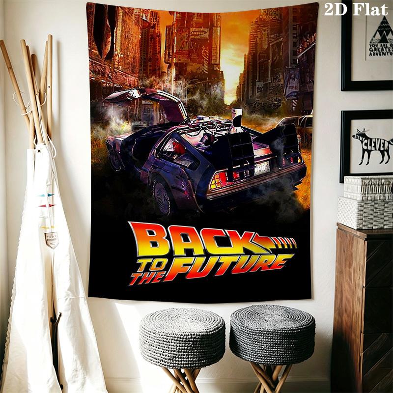 Тканое полотно для домашнего декора с узором DeLorean из фильма «Назад в будущее», настенное панно, декоративная ткань для стены RV.SGT0917329