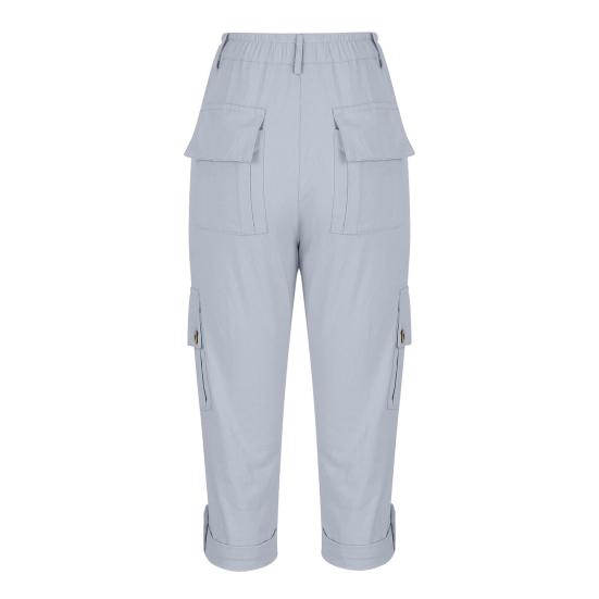 Женские капри карго джоггеры со средней посадкой, укороченные брюки карго, летние быстросохнущие