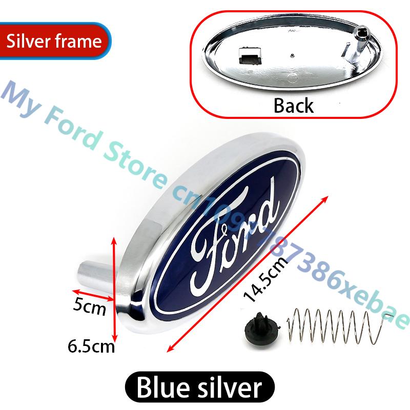 Car Sticker ABS 14.5 Car Front Head Hood Bonnet Logo Rear Trunk Badge Sticker For Ford Mondeo Focus Fusion MK2 MK4 F150 F250 Emb