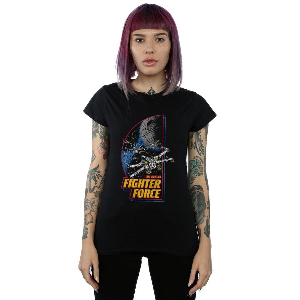 STAR WARS Womens/Ladies Fighter Force Cotton T-Shirt