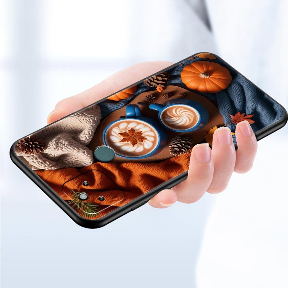 Чехол для телефона 'Тыква Осенние Листья Кофе' для Google Pixel 10 9 8 7 6 9A 8A 7A 6A Pro Ударопрочный Мягкий ТПУ 9 Pro XL Чехол Сумка