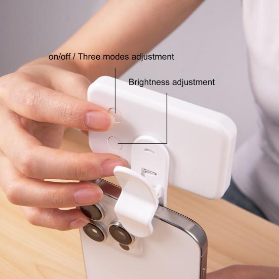 Светодиодный заполняющий свет с клипсой, перезаряжаемый, регулируемая яркость, для телефона, планшета, ноутбука, компьютера, для селфи, видеоконференций, фотографии, заполняющая лампа