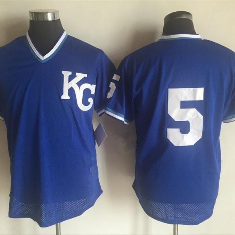 Vintage Kansas City Royals Baseball Jersey Unisex Embroidered Sport Top Cotton Blend Fall Wear